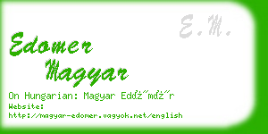 edomer magyar business card